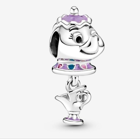 Jewelry - NEW Disney Beauty and the Beast Mrs. Potts and Chip Dangle 925 Pandora Charm